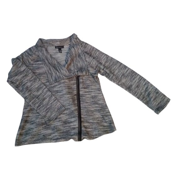 INC International Concepts shimmery zippered sweater sz XL - Picture 9 of 12